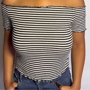 Striped Off-the-Shoulder Top